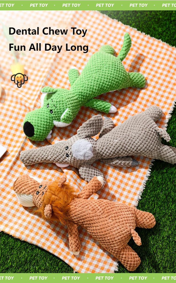 Soft Plush Dog Toy for Chewing & Playing – Adorable Animal Design, Interactive Pet Toy