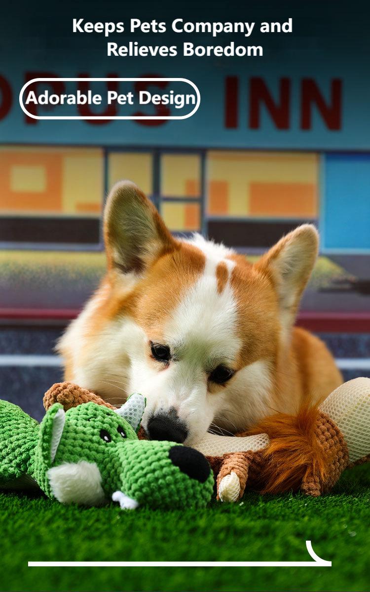 Soft Plush Dog Toy for Chewing & Playing – Adorable Animal Design, Interactive Pet Toy