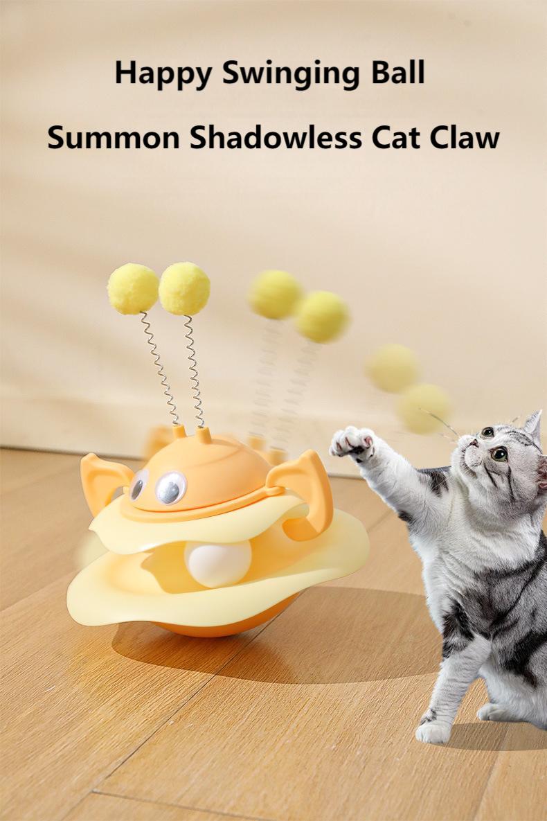 Bee-Shaped Wobble Toy for Cats – Interactive Spinning Fun, Durable & Chew-Resistant Play Toy for Kitty Entertainment