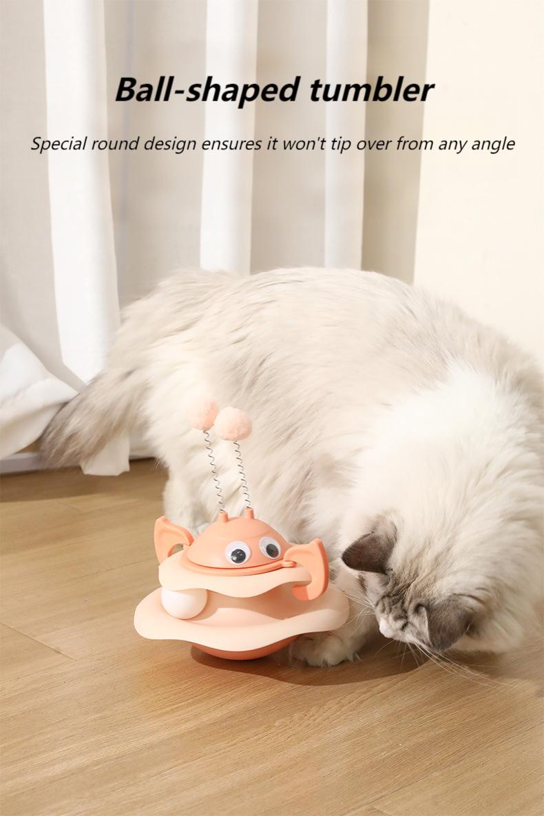 Bee-Shaped Wobble Toy for Cats – Interactive Spinning Fun, Durable & Chew-Resistant Play Toy for Kitty Entertainment