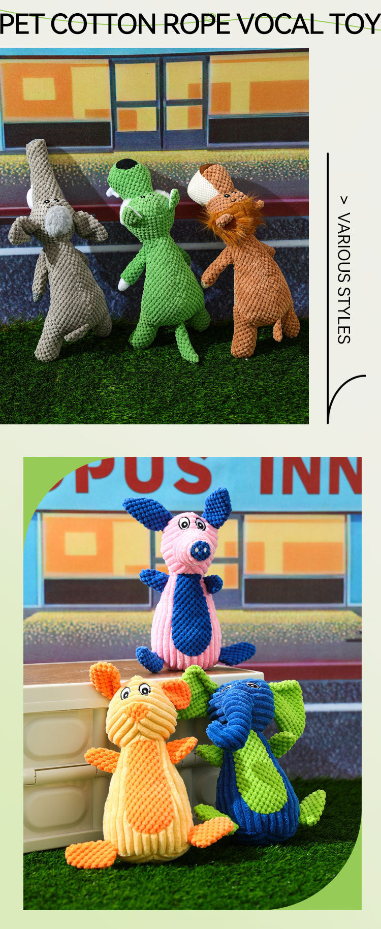 Soft Plush Dog Toy for Chewing & Playing – Adorable Animal Design, Interactive Pet Toy