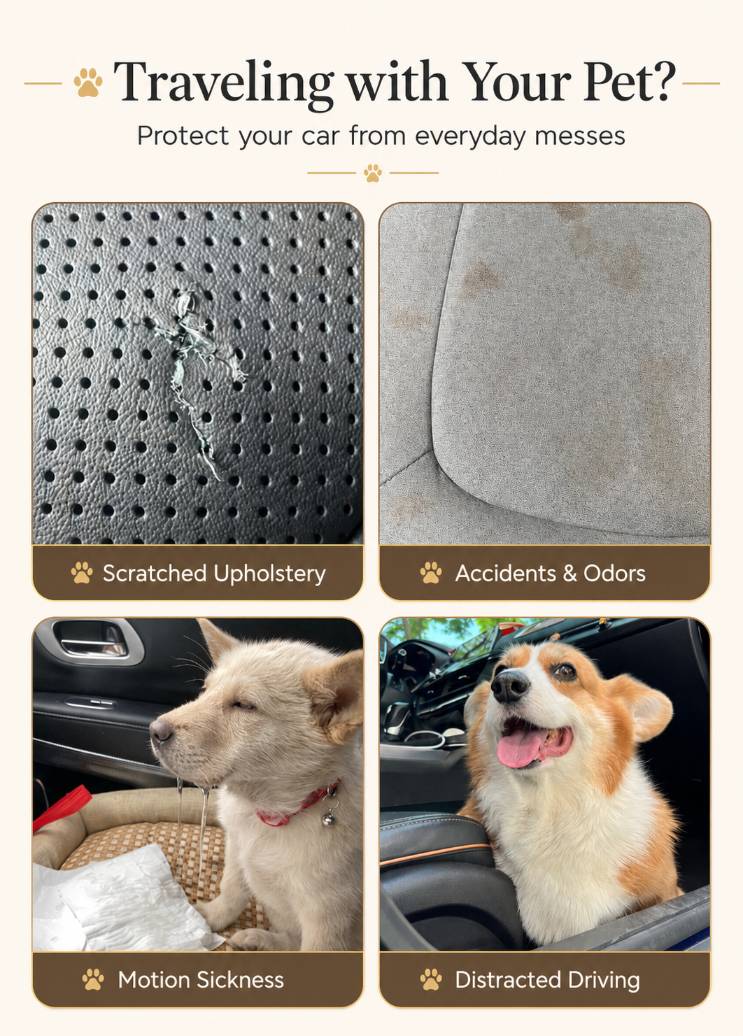 AuriPaw Waterproof Dog Cargo Liner – Anti-Scratch Trunk Protector for SUVs
