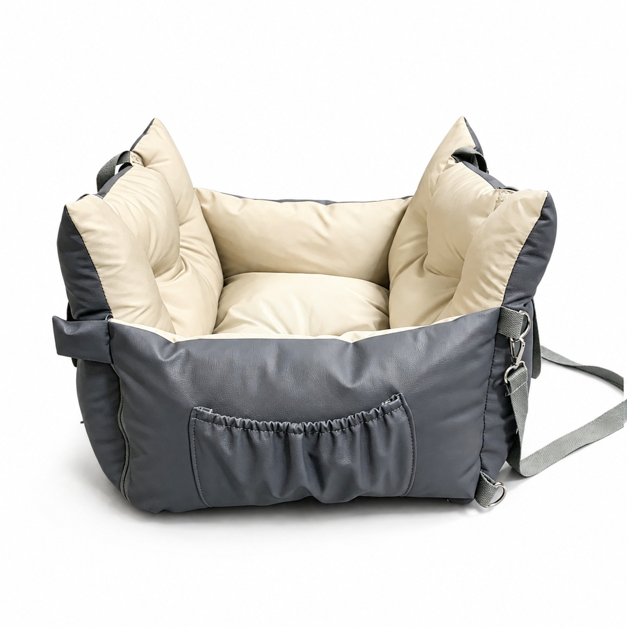 AuriPaw 2-in-1 Dog Car Seat & Travel Bed – Water-Resistant Pet Booster Bed for Small Dogs & Cats