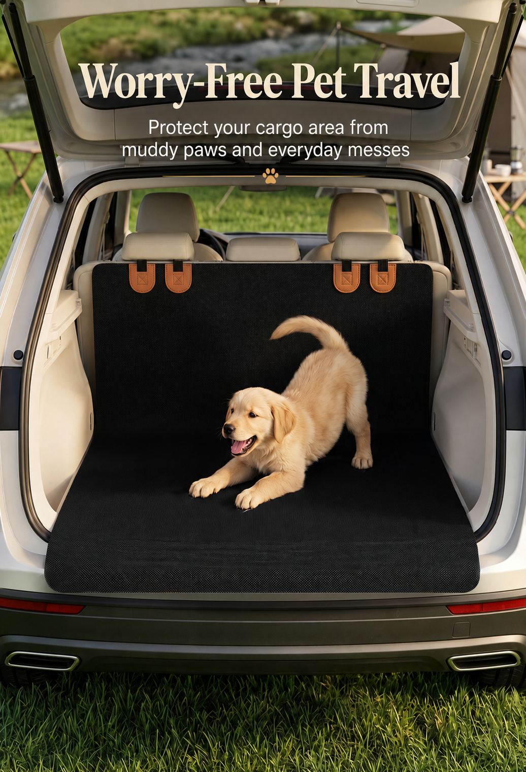 AuriPaw Waterproof Dog Cargo Liner – Anti-Scratch Trunk Protector for SUVs