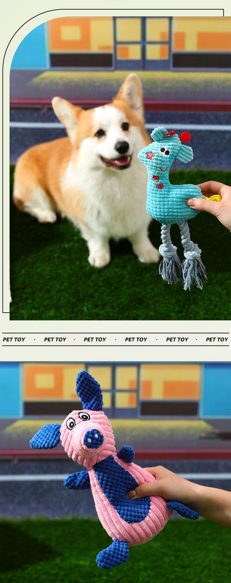 Soft Plush Dog Toy for Chewing & Playing – Adorable Animal Design, Interactive Pet Toy
