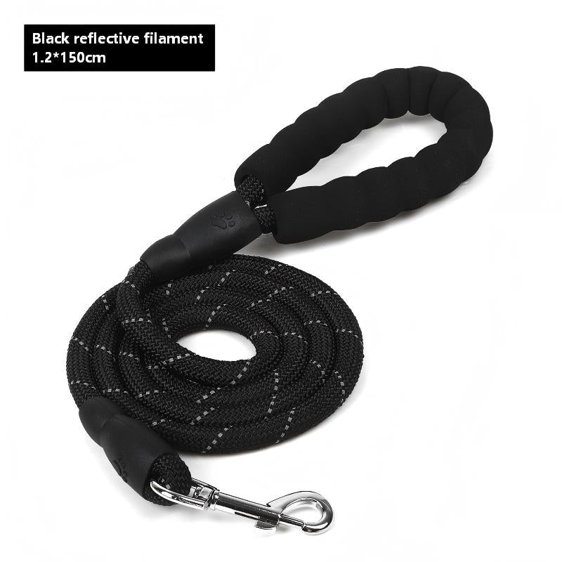EVA Reflective Rope Dog Leash – Durable Round Lead with Reflective Thread for Safety Walks