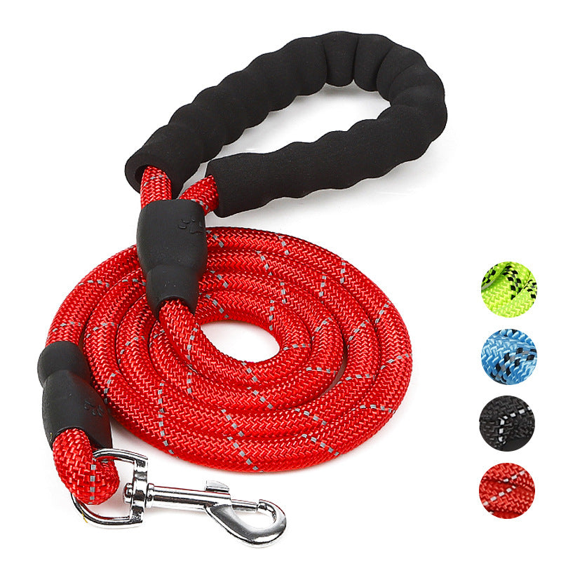 EVA Reflective Rope Dog Leash – Durable Round Lead with Reflective Thread for Safety Walks