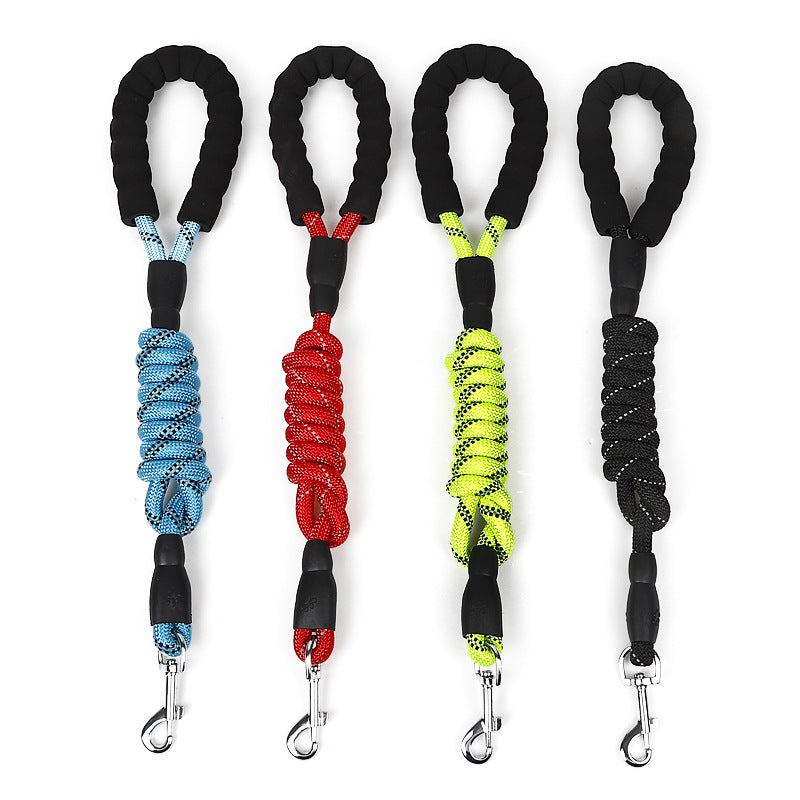 EVA Reflective Rope Dog Leash – Durable Round Lead with Reflective Thread for Safety Walks