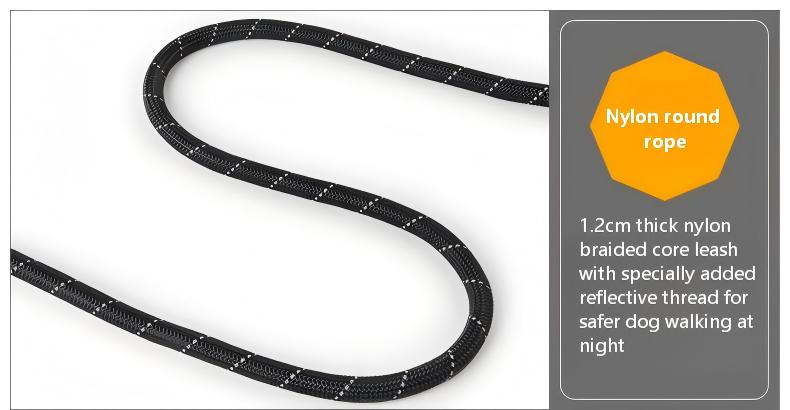 EVA Reflective Rope Dog Leash – Durable Round Lead with Reflective Thread for Safety Walks