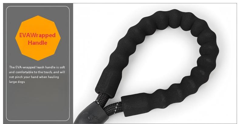 EVA Reflective Rope Dog Leash – Durable Round Lead with Reflective Thread for Safety Walks
