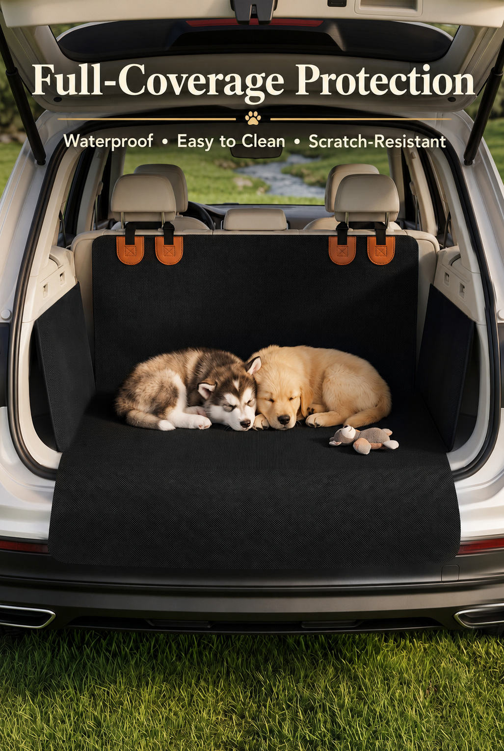 AuriPaw Waterproof Dog Cargo Liner – Anti-Scratch Trunk Protector for SUVs