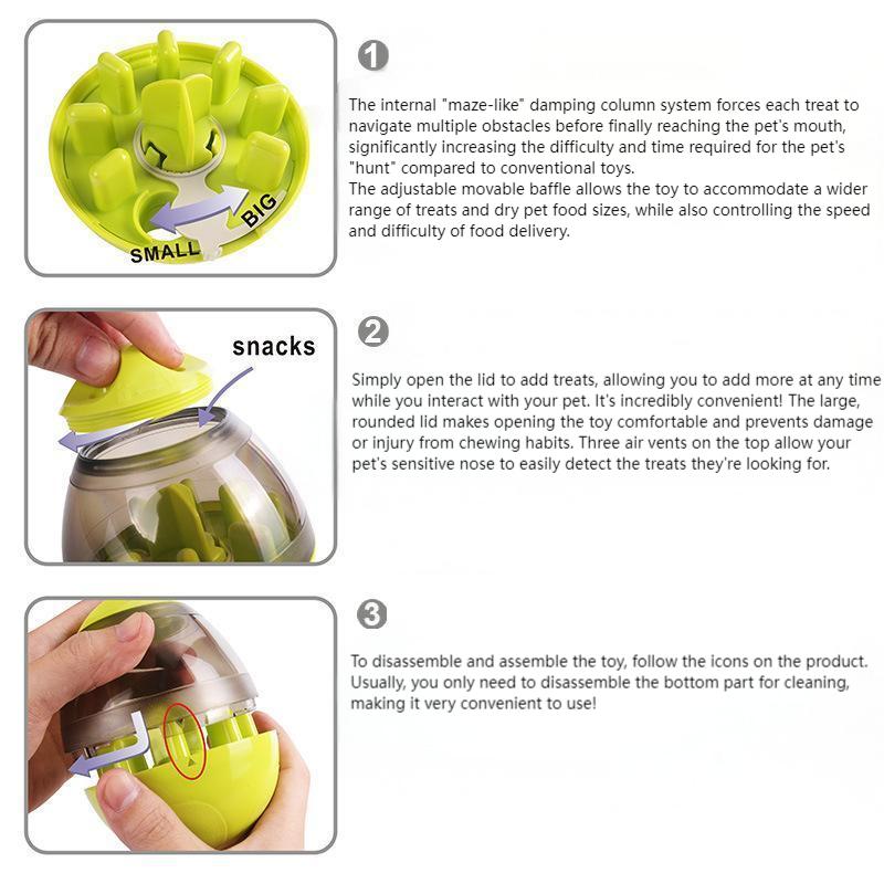 Interactive Pet Treat Dispensing Ball – Wobble Toy for Dogs & Cats, Slow Feeder and Training Game