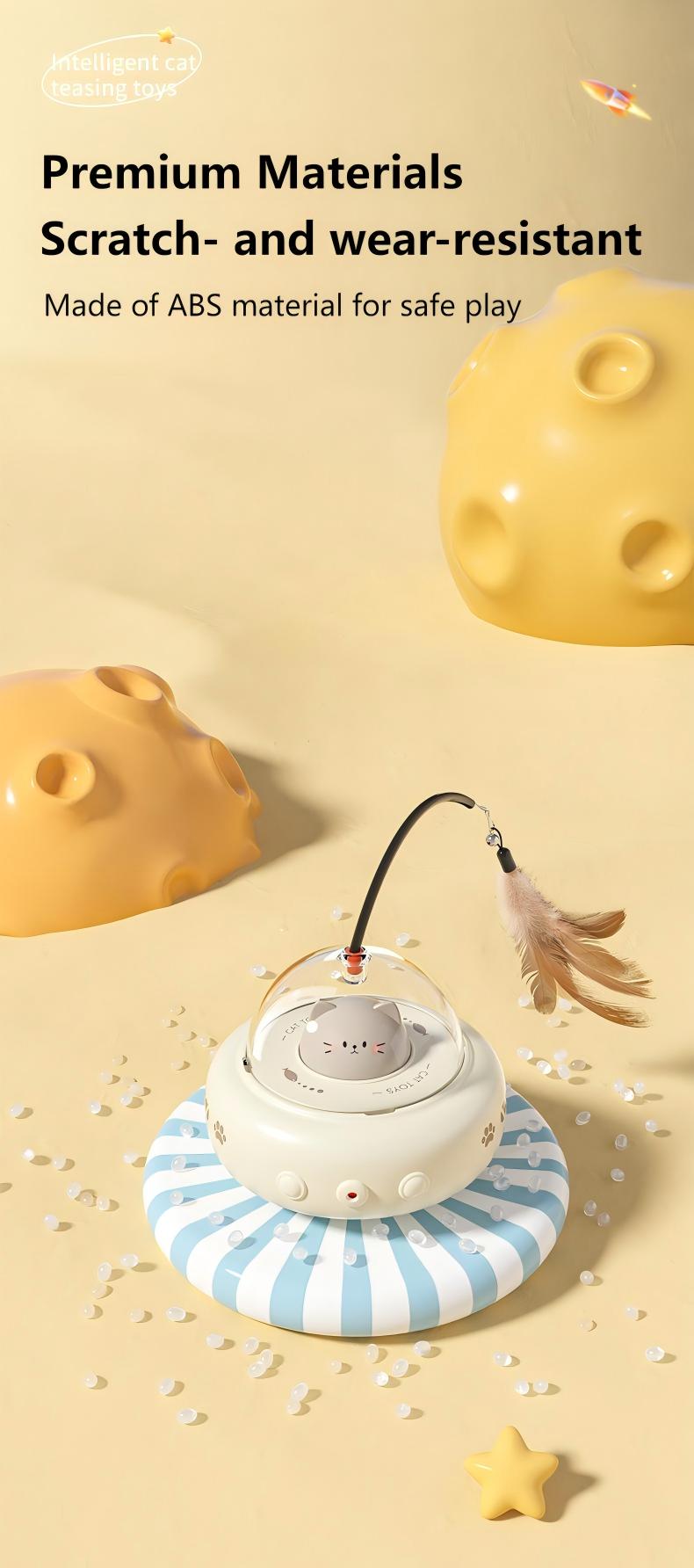 AuriPaw Smart Automatic Cat Toy – Interactive Laser & Feather Teaser, Electronic Motion Play Toy for Indoor Cats