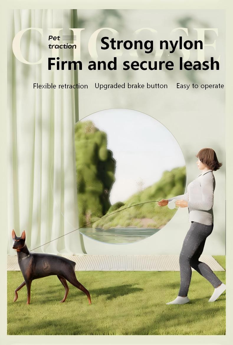 Retractable Dog Leash for Small and Medium Dogs – Adjustable and Easy to Use for Walks