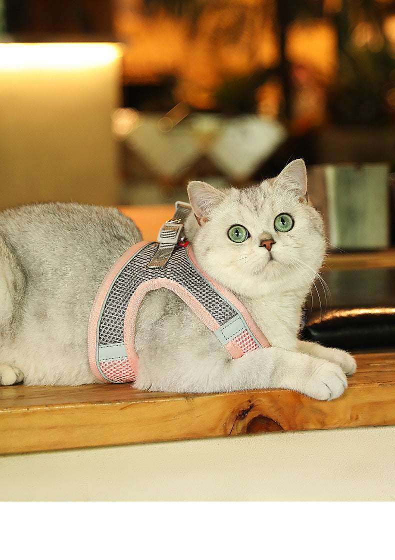 High-Quality Reflective Harness for Small & Medium Dogs, Cats – Perfect for Outdoor Walks (Leash Not Included)