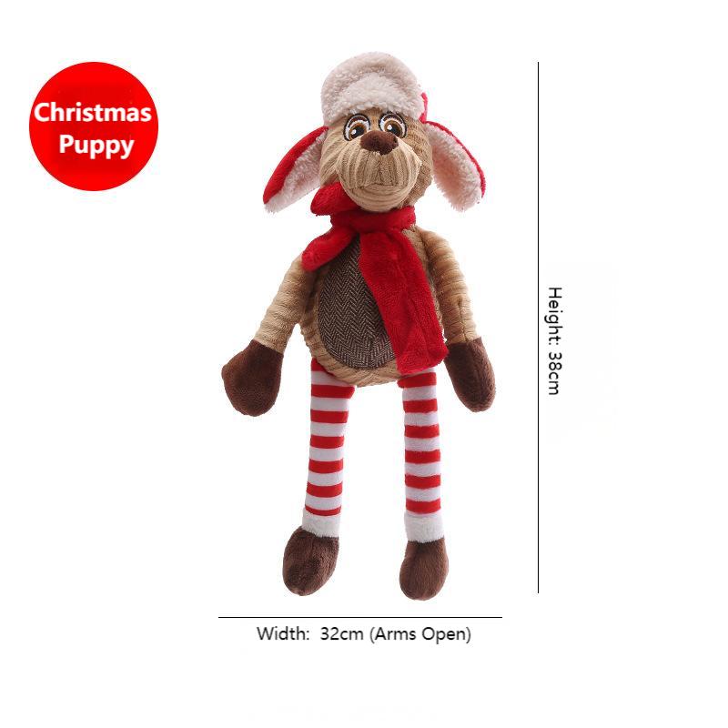 Durable Christmas Reindeer Dog Toy – Plush Chew & Interactive Play for Puppies