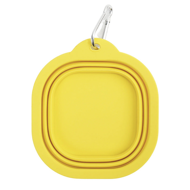 AuriPaw 350ml Collapsible Dog Travel Bowl with Carabiner – Silicone Food & Water Bowl