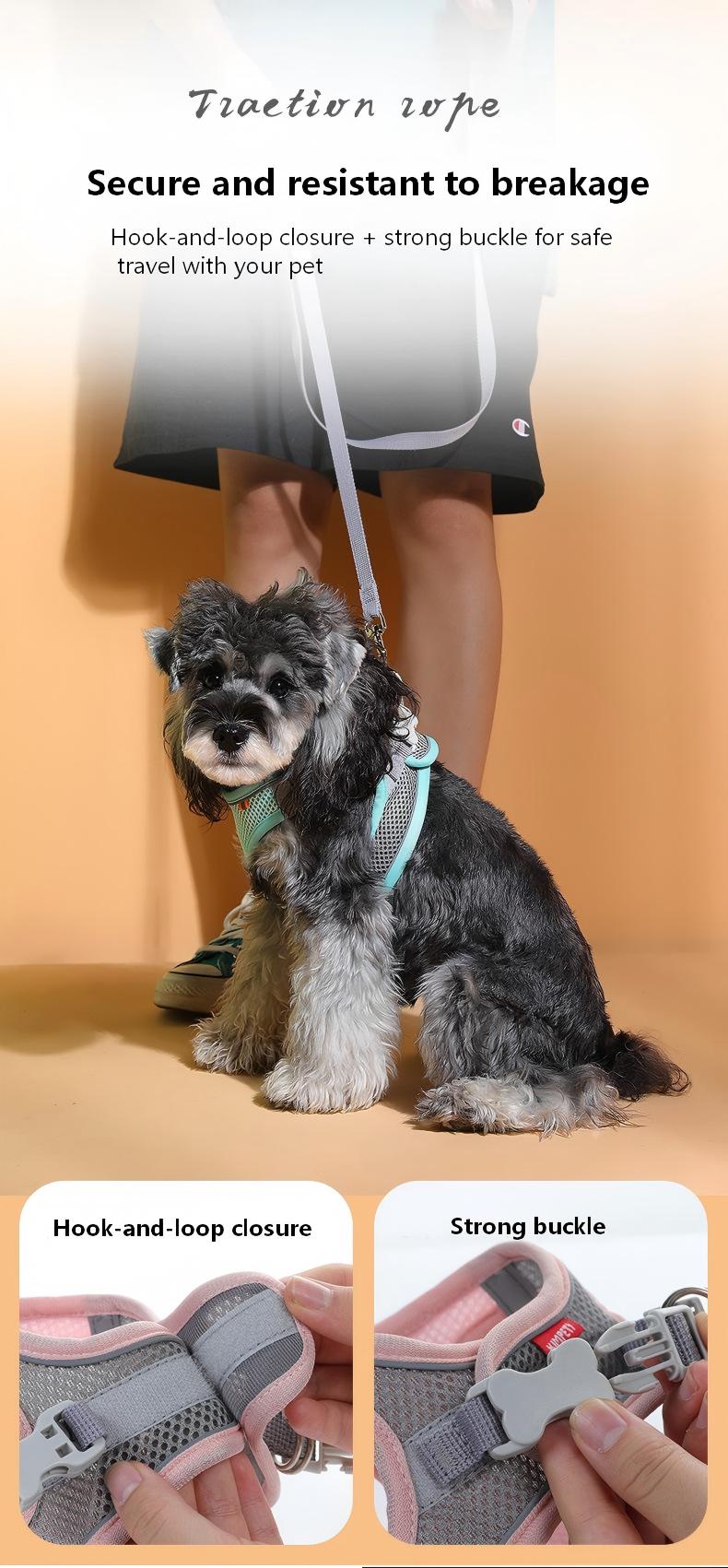 High-Quality Reflective Harness for Small & Medium Dogs, Cats – Perfect for Outdoor Walks (Leash Not Included)