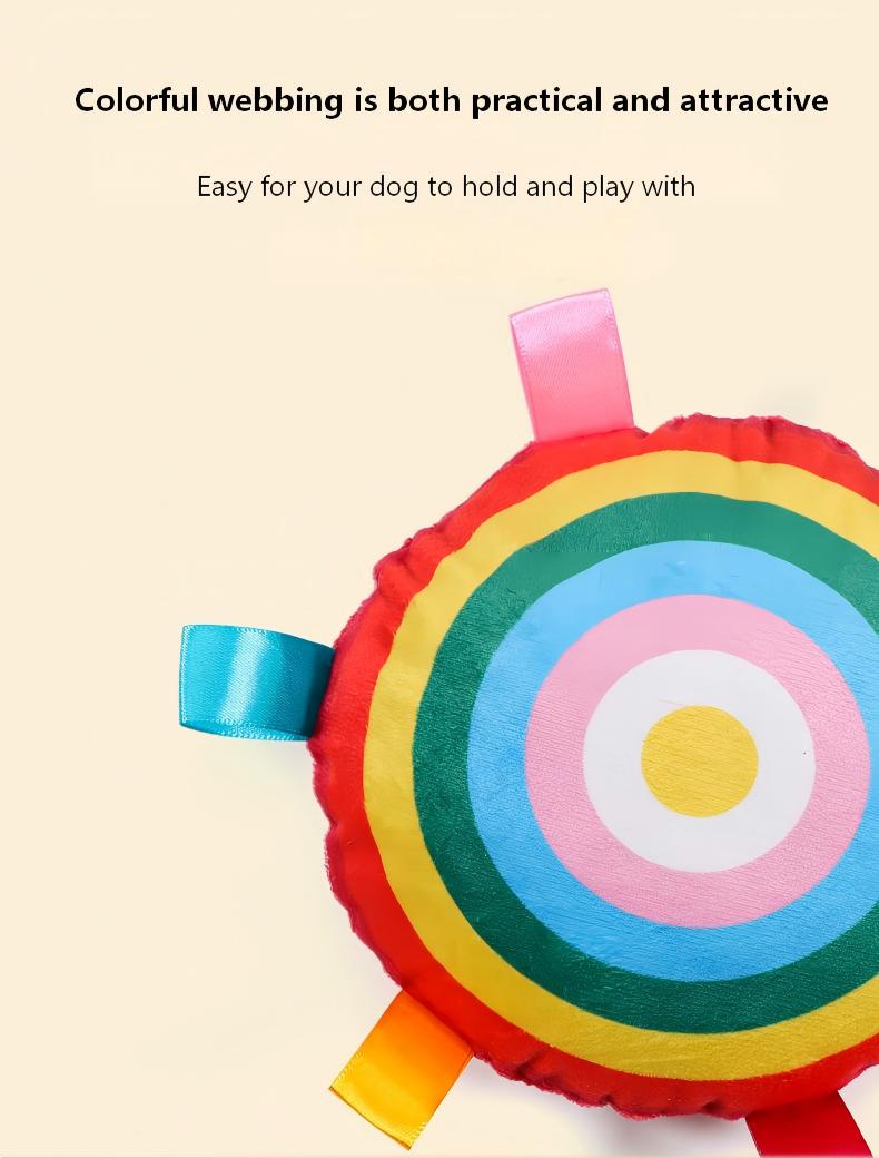 2-Pack Colorful Plush Frisbee Dog Toy Set – Dark & Light Combo for Interactive Fun and Durable Playtime