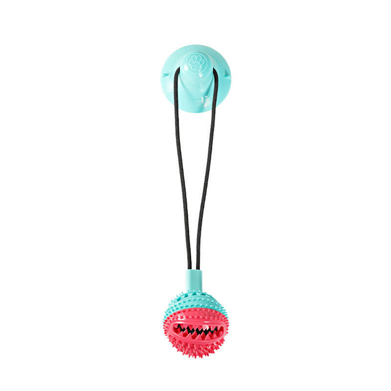 Pet Suction Cup Tug Toy Ball for Dogs – Interactive TPR Chew Toy with Round & Rugby Ball Options, Durable & Fun Training Play