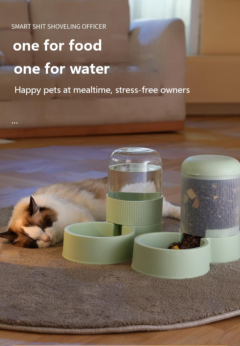 Pet Supplies Combo – Large Capacity Automatic Food Feeder and Water Dispenser for Cats & Dogs