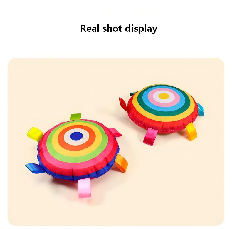 2-Pack Colorful Plush Frisbee Dog Toy Set – Dark & Light Combo for Interactive Fun and Durable Playtime