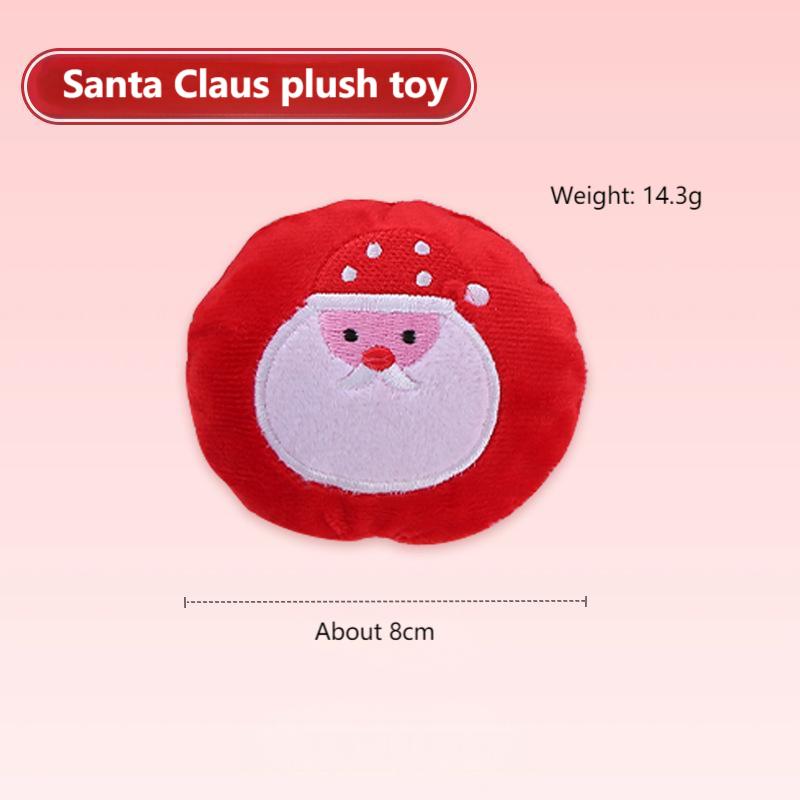 Christmas Catnip Plush Cat Toy with Crinkle Paper – Interactive Holiday Pet Play