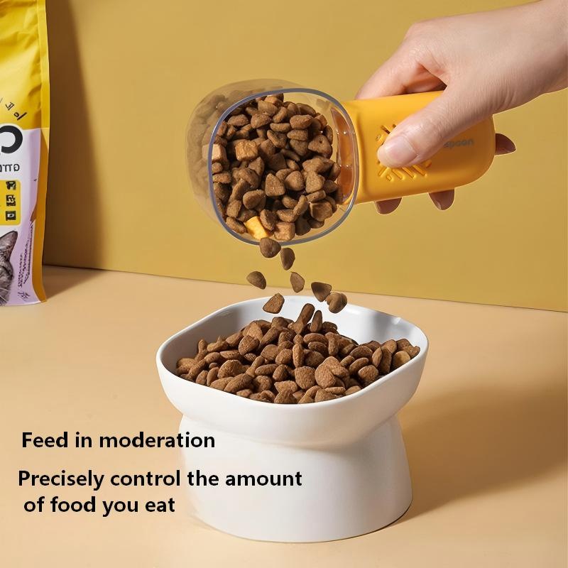 Creative Pet Food Scoop with Measuring Scale – For Cat Food, Dog Food & Daily Feeding