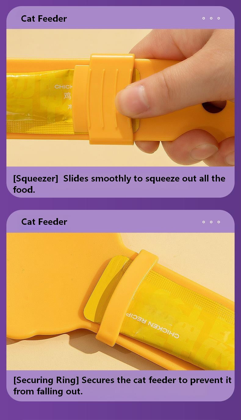 Cat Treat Paste Feeder Spoon – Squeeze Snack Dispenser for Cats