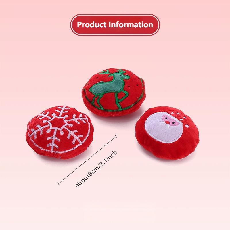 Christmas Catnip Plush Cat Toy with Crinkle Paper – Interactive Holiday Pet Play