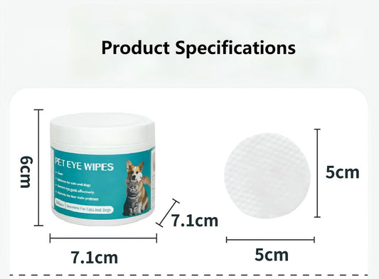 Pet Eye Wipes 2 Jars – Gentle Tear Stain Removal for Cats & Dogs
