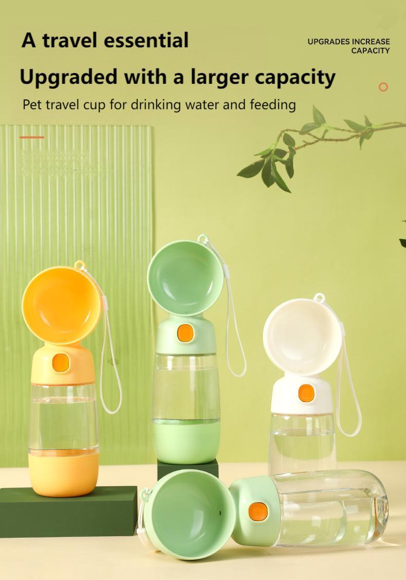 Portable Dog Water Bottle – Travel Pet Drinking Cup for Walking & Outdoor Use