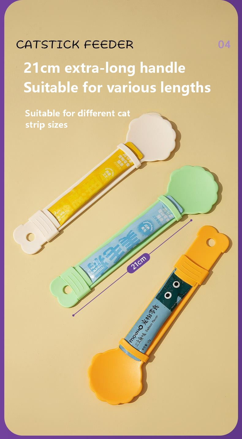Cat Treat Paste Feeder Spoon – Squeeze Snack Dispenser for Cats