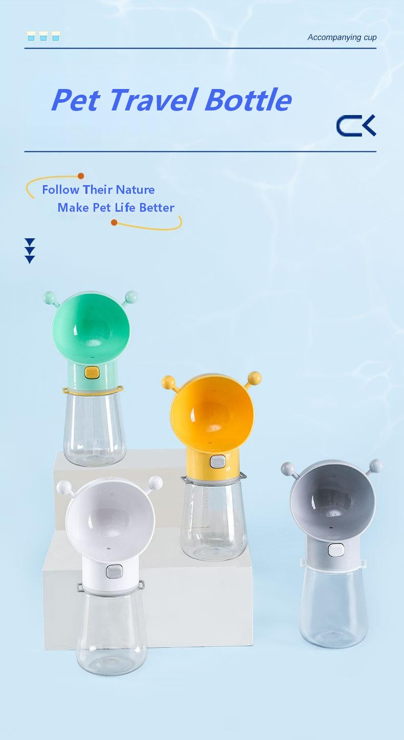 Portable Pet Water Bottle for Dogs & Cats – Travel Drinking & Feeding Cup for Walking, Hiking, and Outdoor Use