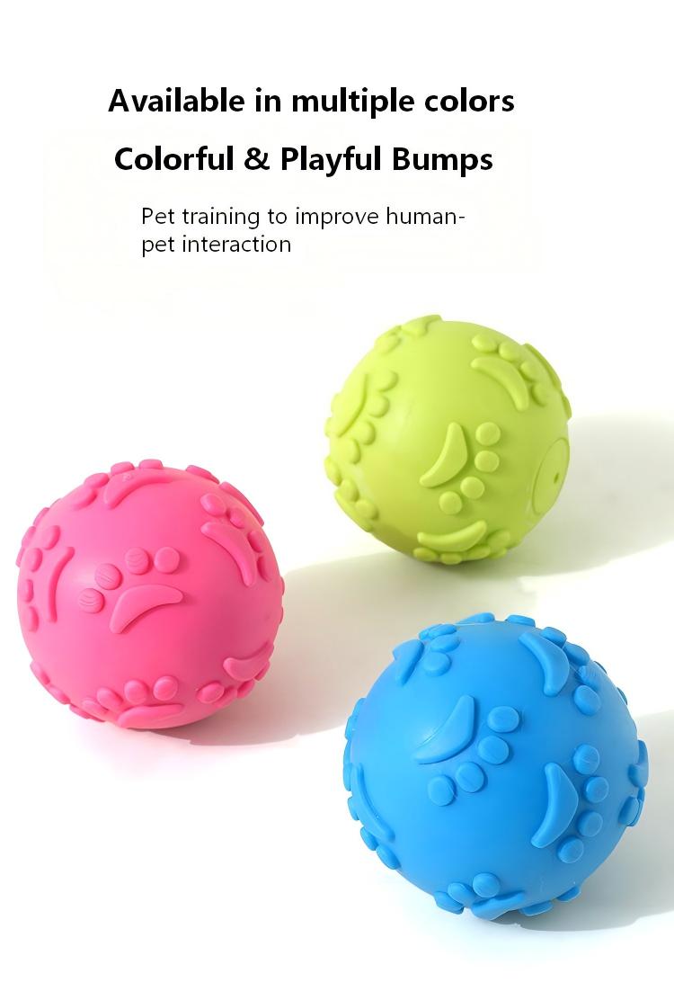 Bouncy TPR Paw Print Ball – Tough, Squeaky, and Perfect for Playful Dogs