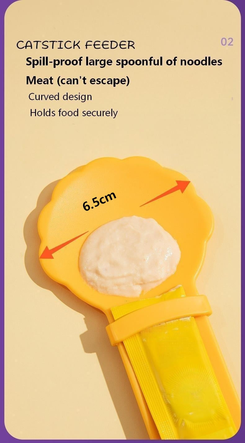 Cat Treat Paste Feeder Spoon – Squeeze Snack Dispenser for Cats