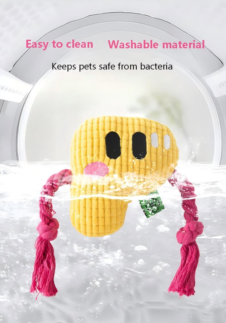 Interactive Alphabet Dog Toy – Squeaky Rope for Fun Playtime
