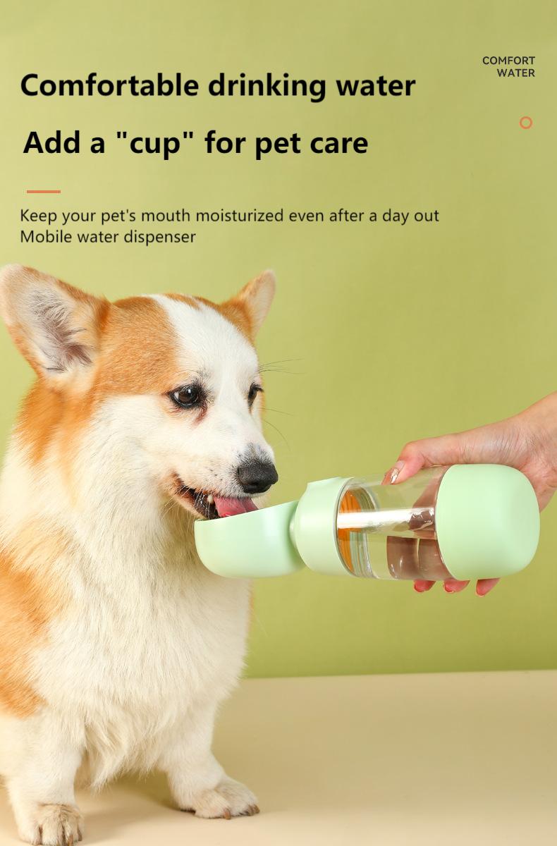 Portable Dog Water Bottle – Travel Pet Drinking Cup for Walking & Outdoor Use