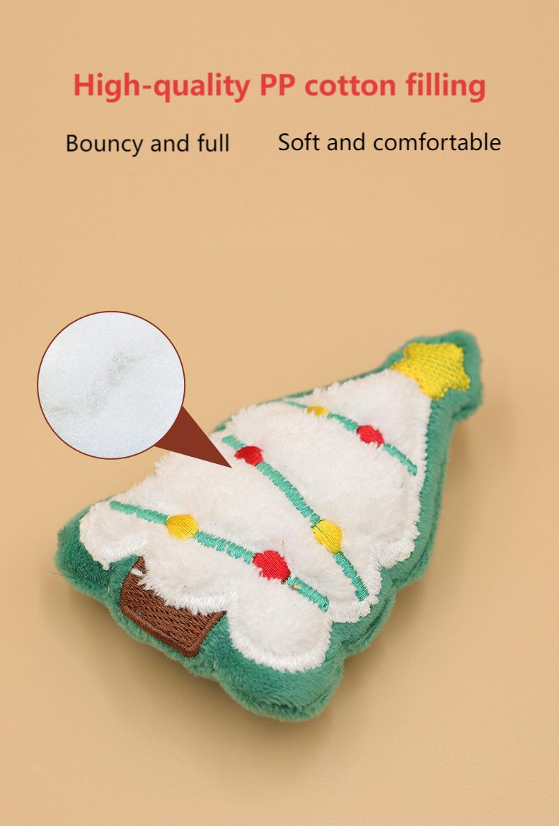 Christmas Plush Cat Toy – Catnip-Filled, Cute Design for Play & Chewing
