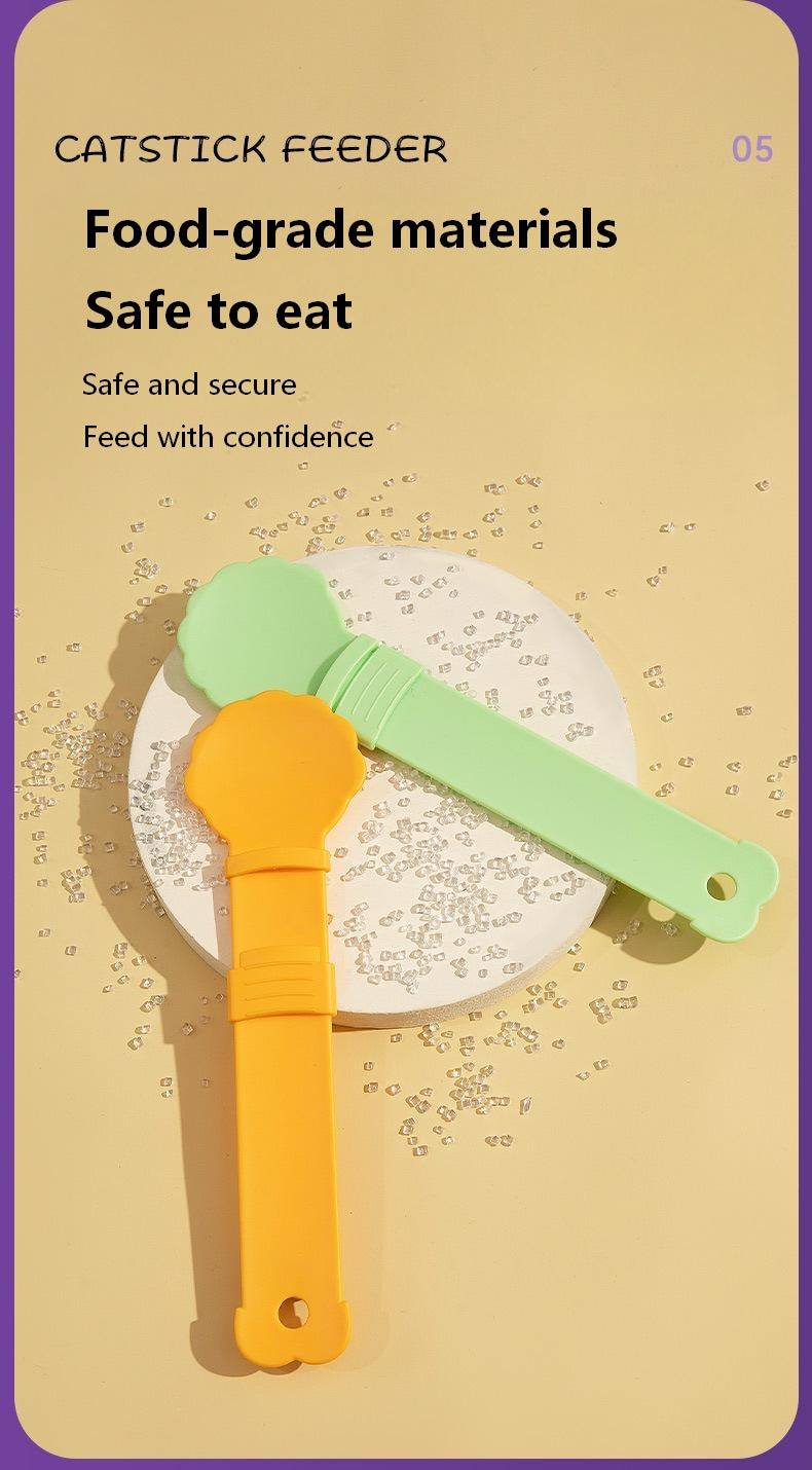 Cat Treat Paste Feeder Spoon – Squeeze Snack Dispenser for Cats