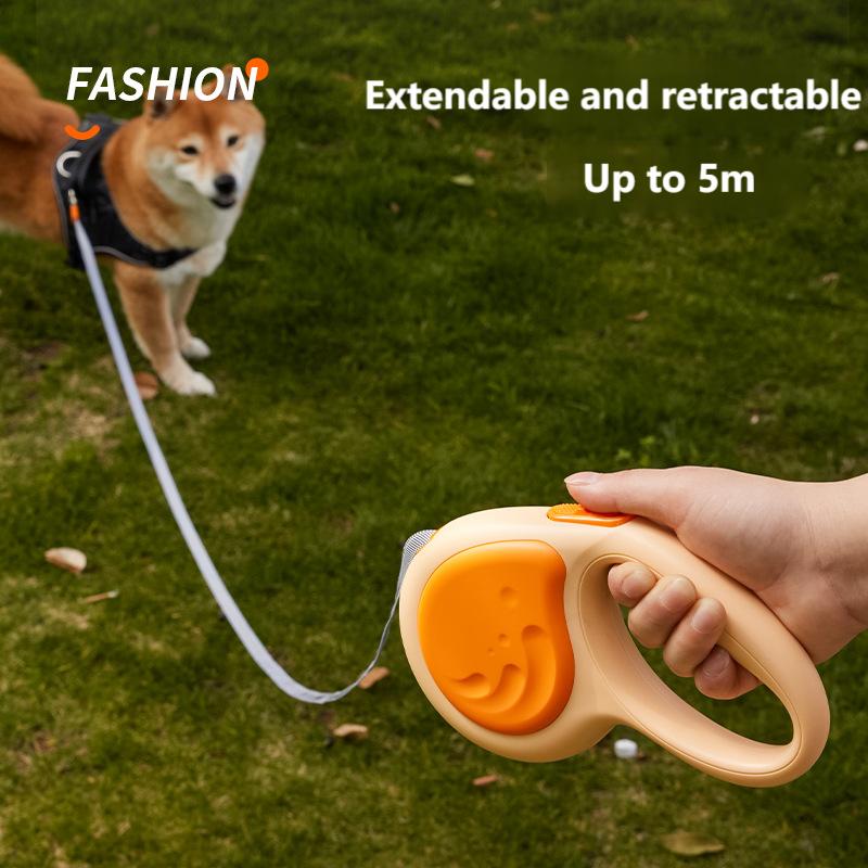 Retractable Dog Leash, Strong No-Tangle Automatic Pet Lead with Shock-Absorbing Control for Medium & Large Dogs