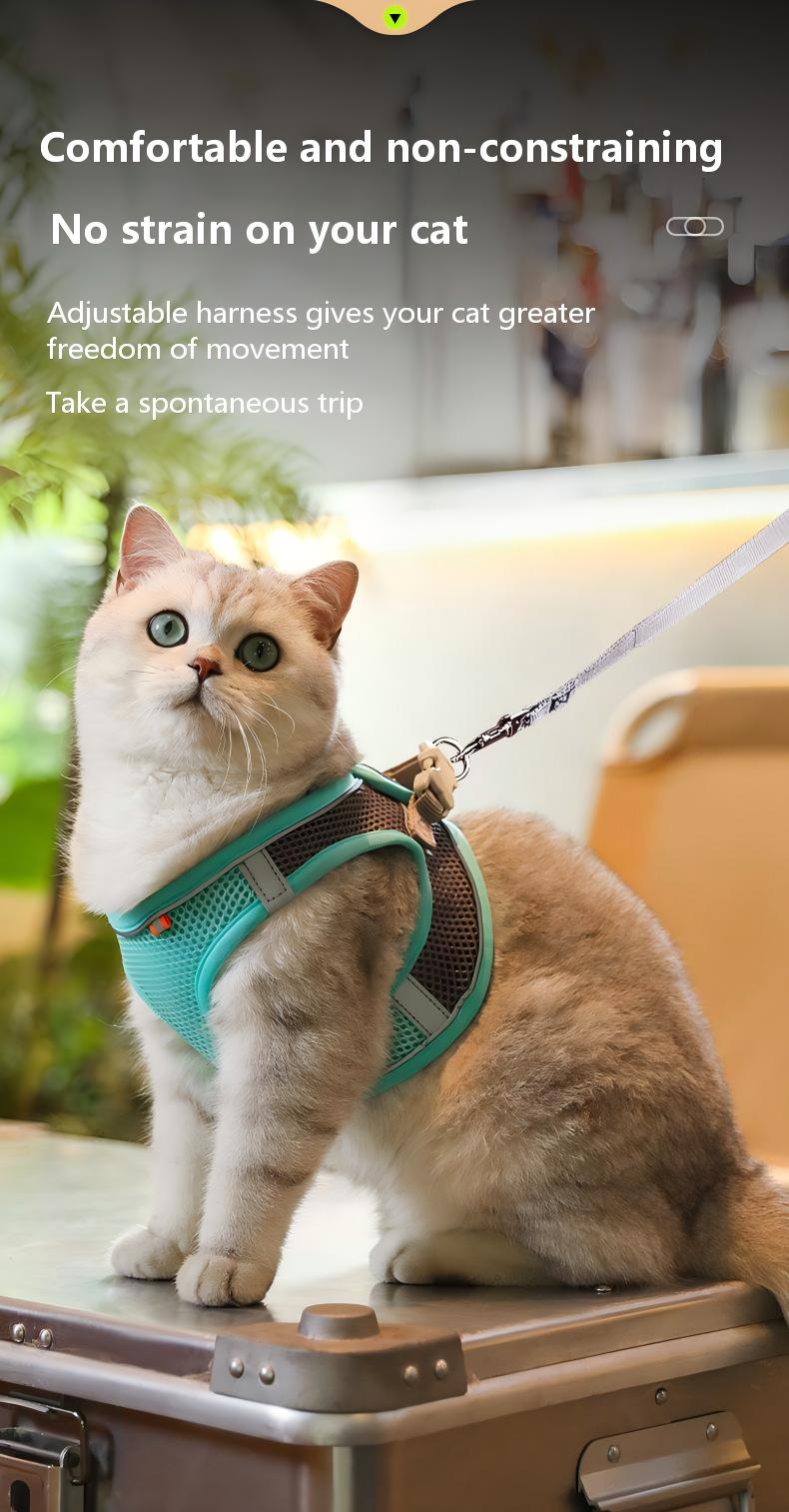 High-Quality Reflective Harness for Small & Medium Dogs, Cats – Perfect for Outdoor Walks (Leash Not Included)