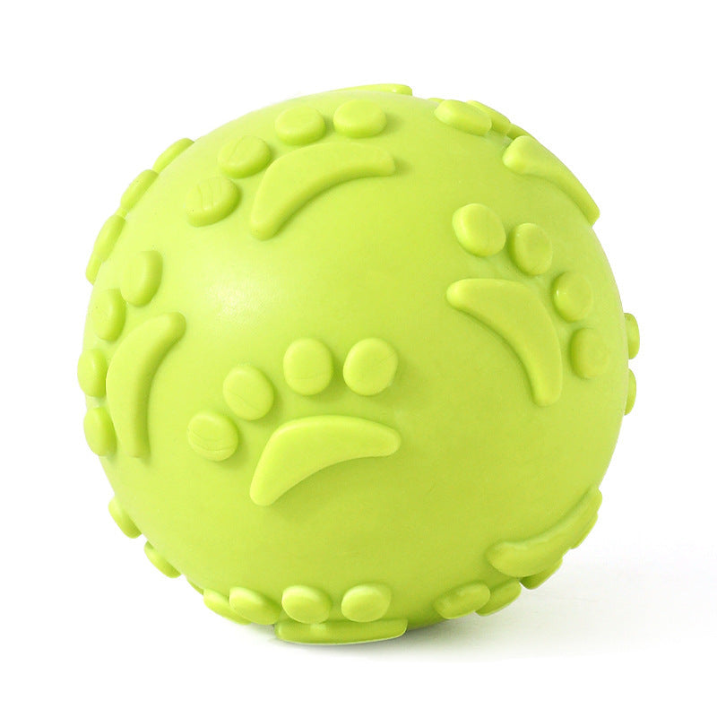 Bouncy TPR Paw Print Ball – Tough, Squeaky, and Perfect for Playful Dogs
