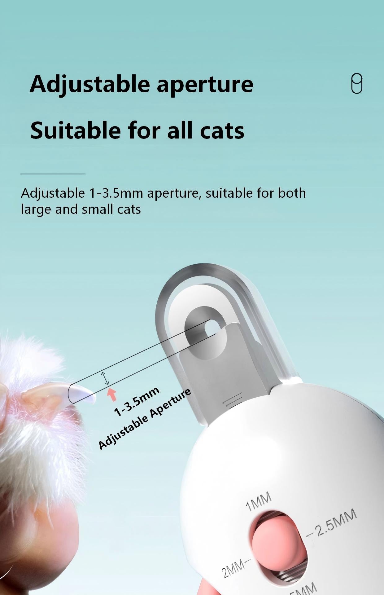 Adjustable Pet Nail Clipper – Cat, Rabbit & Dog Nail Cutter with Round Hole Design – Ideal for Beginners