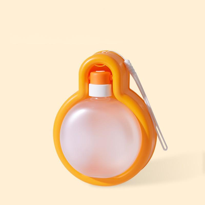 Pet Travel Water Bottle with Foldable Bowl & Carry Strap – Portable 500ml Leak-Proof Dispenser for Dogs & Cats