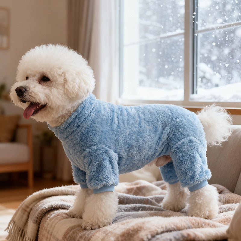 High-Neck Quilted Pet Jacket – Four-Legged Pullover Coat for Dogs & Cats, Warm & Cozy