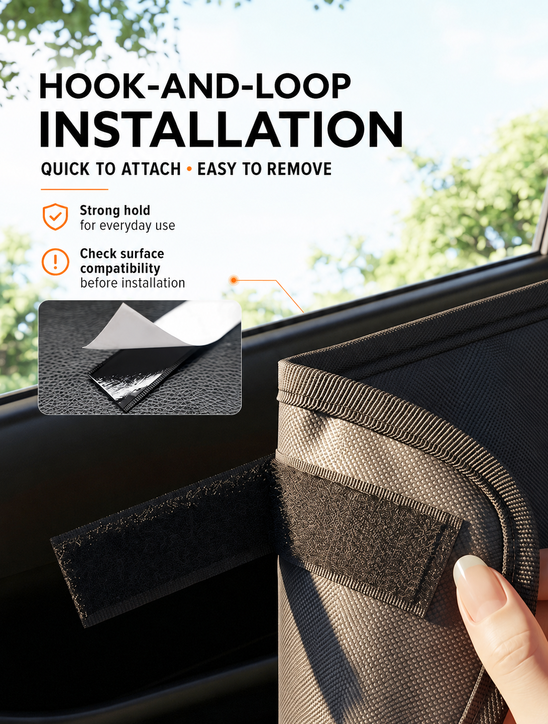 AuriPaw Car Door Protector Set for Dogs – Waterproof Oxford Fabric Pet Scratch Guard with Storage Pocket
