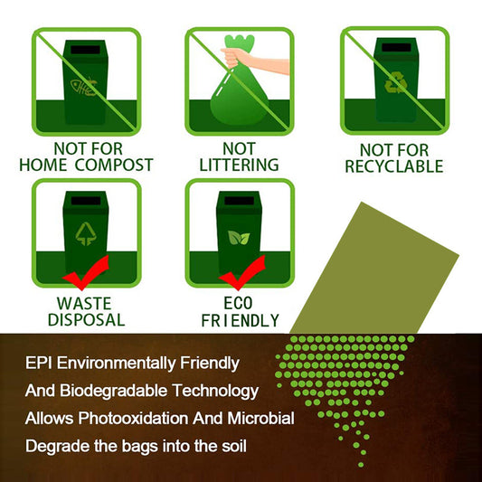 Biodegradable Dog Poop Bags with EPI – Eco-Friendly, Leak-Proof Pet Waste Bags for Dogs & Cats