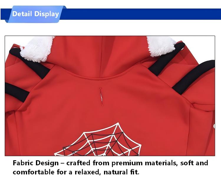 Festive Pet Fleece Hoodie – Christmas & Halloween Dog Costume Outfit, Warm and Soft Sweatshirt for Dogs