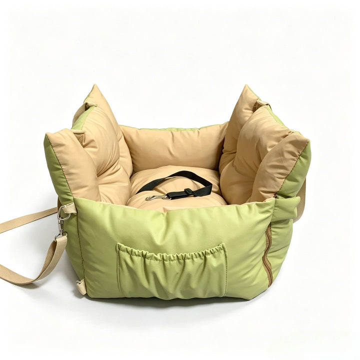 AuriPaw 2-in-1 Dog Car Seat & Travel Bed – Water-Resistant Pet Booster Bed for Small Dogs & Cats